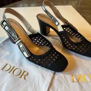 Dior & Moi Mesh Slingback Pump Heel